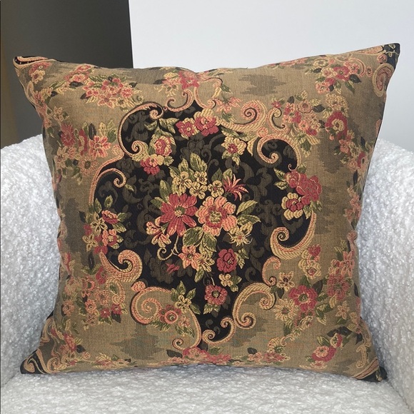 Floral Tapestry Throw Pillow - Picture 1 of 4